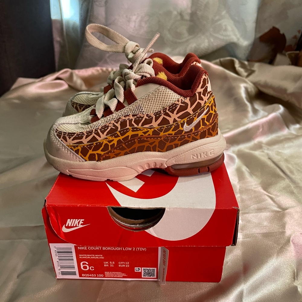 Nike Air Max 95 TD  Giraffe Sneakers Size 6C
